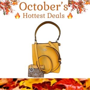 Coach K2111-1011 Small Pebble Leather Town Bucket & Mini ID Holder